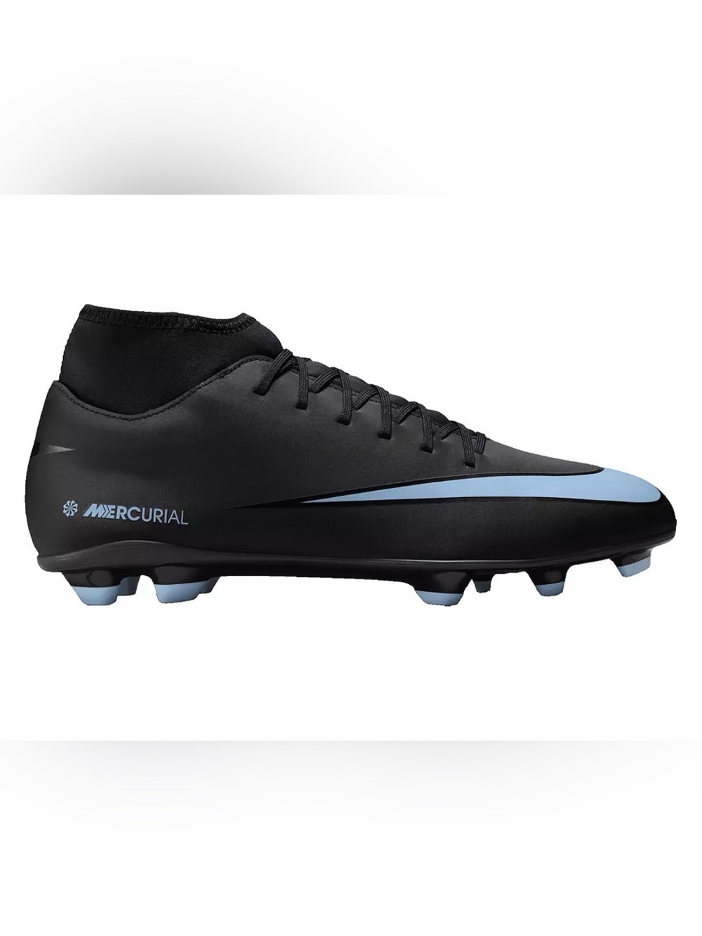 Nike Juniors Superfly 10 Club Mercurial Black & Light Blue Soccer Cleats